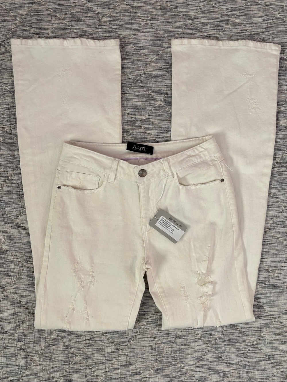 Nanette Lepore Mid Rise Wide Leg Jeans Sz 25 NWT-